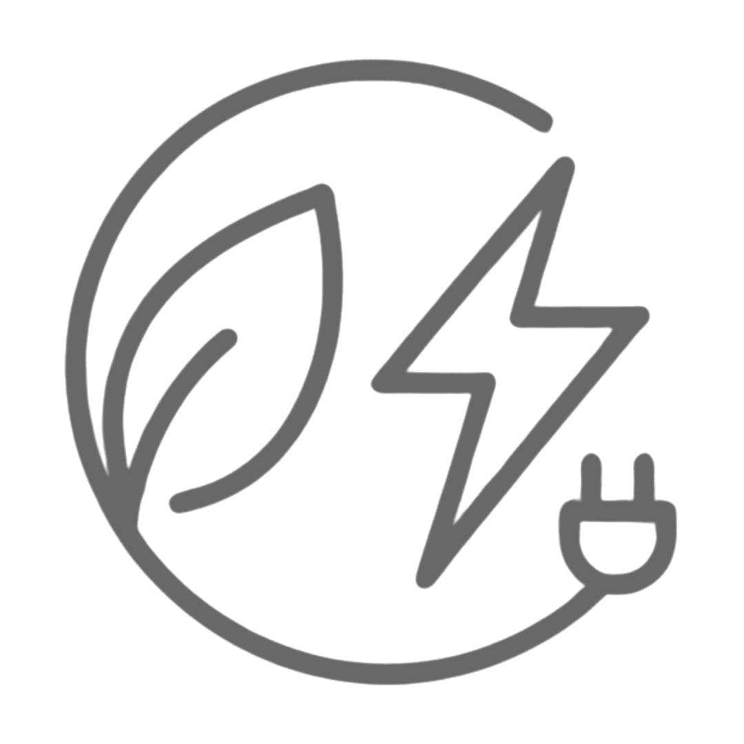 ECOVOLT energy saving technology icon — eco-friendly low-power consumption system by HILO
