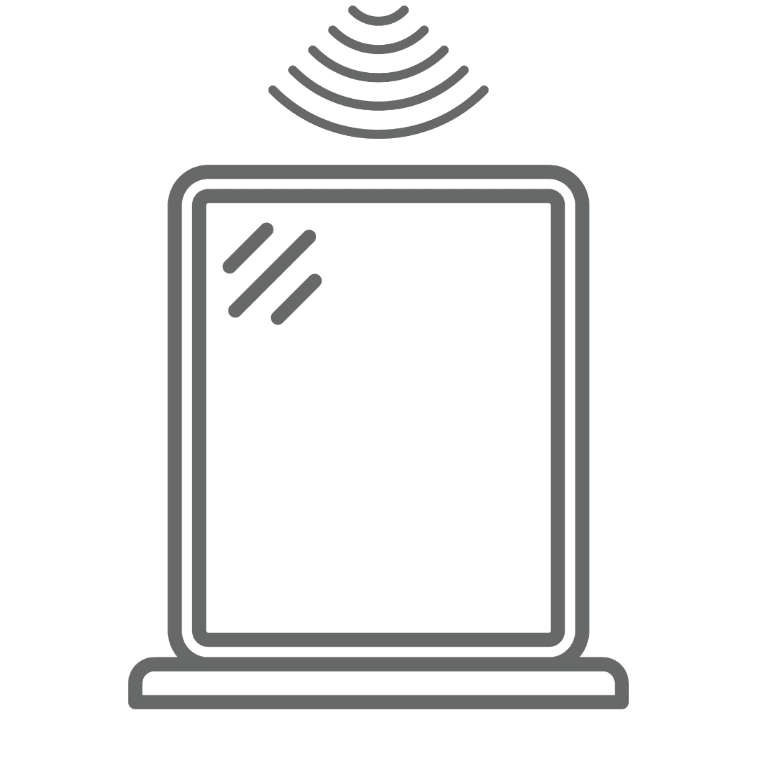 PRESENCEFLOW motion sensor technology icon — automatic activation proximity sensor by HILO