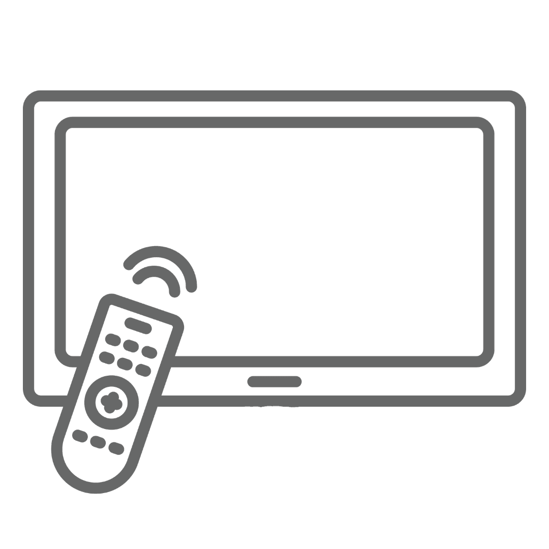 REFLECTVIEW mirror TV technology icon — vanishing 4K display behind mirror glass by HILO
