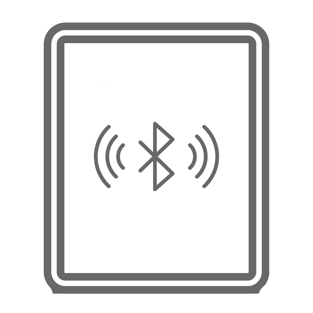 SONICGLASS Bluetooth audio technology icon — integrated wireless speaker system by HILO